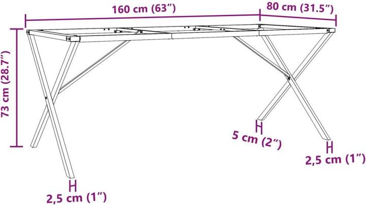 Actual product image vidaXL Esstischbein