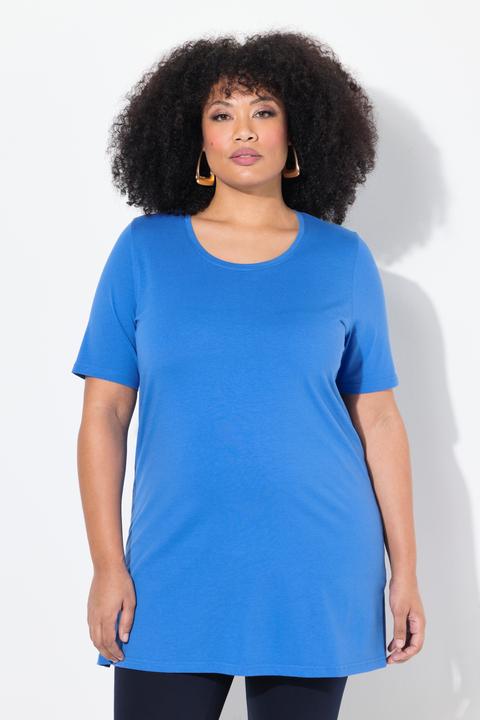 Produktbild Ulla Popken Longshirt, A-Linie, Rundhalsausschnitt, Halbarm (56)