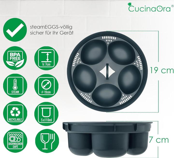Actual product image CucinaOra Eierkocher-Einsatz für Monsieur Cuisine Smart und Connect