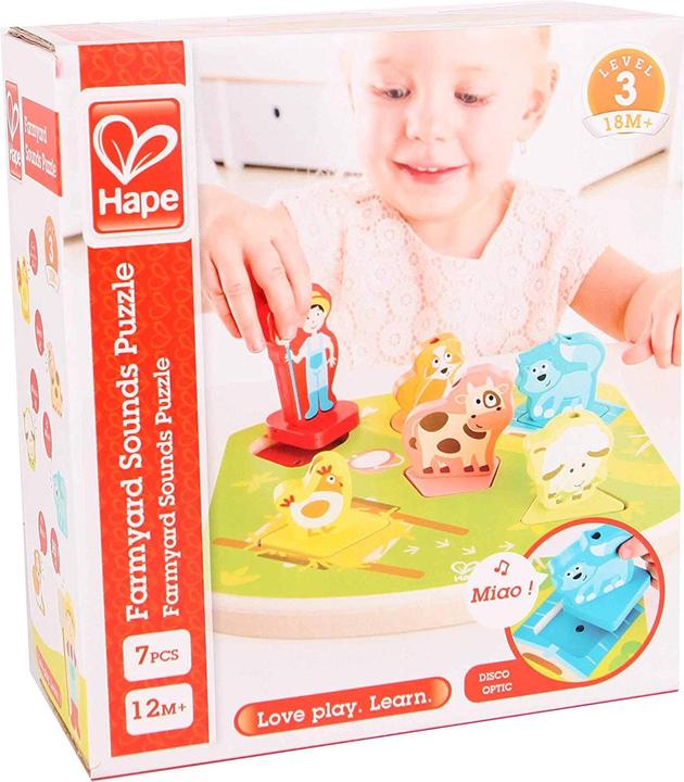 Produktbild Hape Bauernhof-Geräusche-Puzzle (6 Teile)