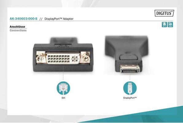 Produktbild Digitus DP zu (DVI, 20 cm)