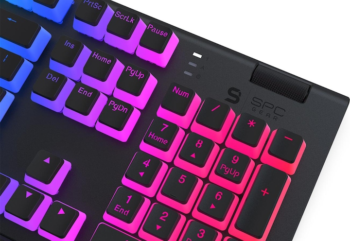 Actual product image SPC Gear GK650K Omnis Mechanical Keyboard with RGB Pudding Edition (US, Kailh Red switch) (Eng. Int.)