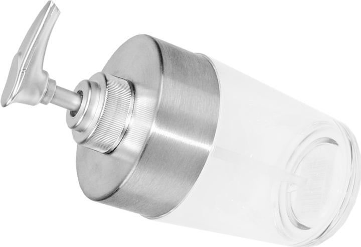 Immagine prodotto Dispenser di sapone, acrilico/acciaio inossidabile Altezza 15 cm, Ø 6,7 cm