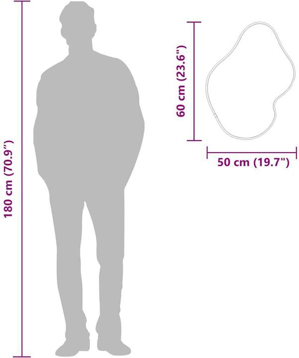 Immagine prodotto vidaXL Wandspiegel (50 x 60 cm)