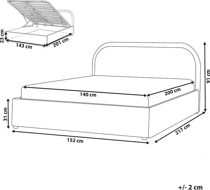 Produktbild Beliani Quillien (140 x 200 cm)