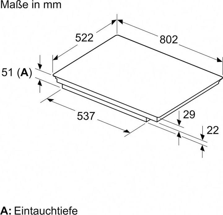Actual product image Bosch Hausgeräte Series 6, Induction hob, 80 cm, Black, Frameless surface-mounted, PVS831HC1E