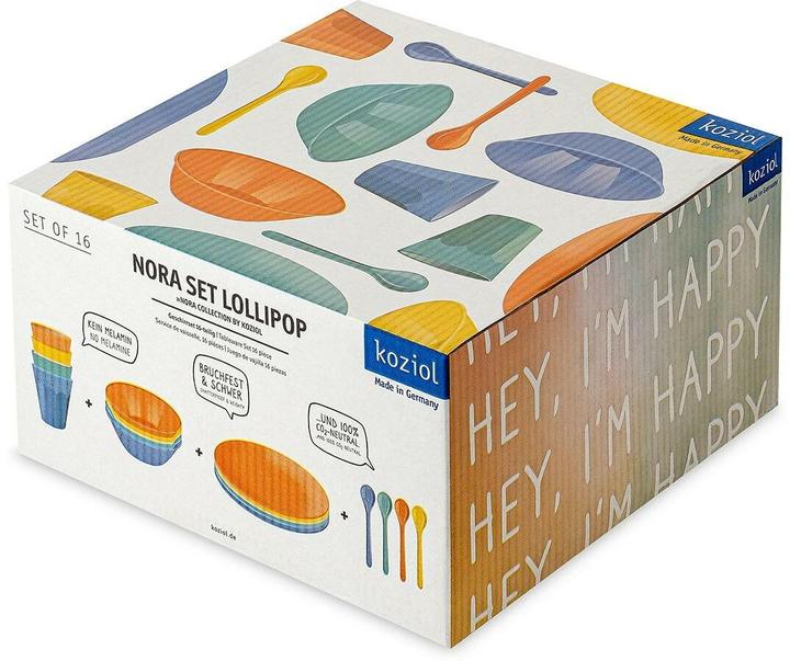 Actual product image Frankana Tableware set Koziol LOLLIPOP16 pieces