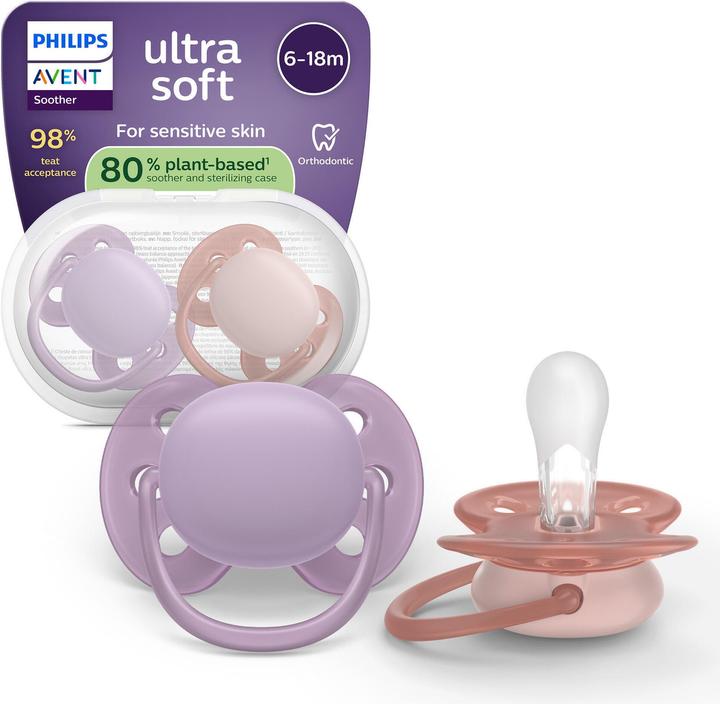 Productafbeelding Philips Avent Pacifier SCF091/43 ultra soft (2x, 6 - 18 Maanden)
