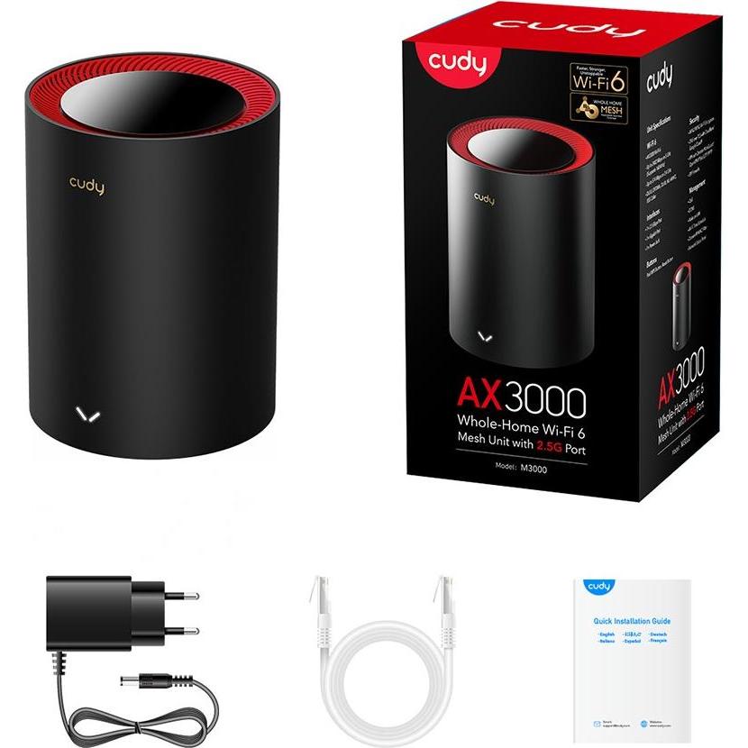 Thumbnail - Cudy M3000, Router, Schwarz, Rot