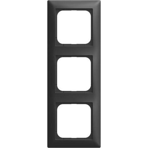 Busch-Jaeger, Programma di commutazione degli accessori, Abdeckrahmen 3-fach Rahmen 1723-915 Busch-balance SI schwarz matt