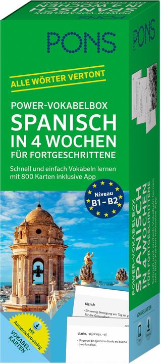 Produktbild PONS Power-Vokabelbox Spanisch in 4 Wochen für Fortgeschrittene (Deutsch, 2018)