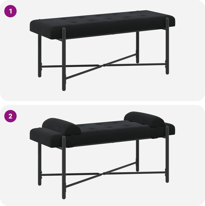 Produktbild vidaXL Samtbank (40 cm)