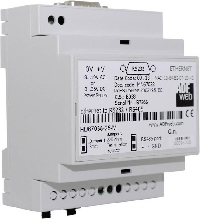 Produktbild Wachendorff Ethernet Konverter Adapter zu RS232 / RS485