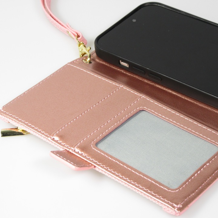 Actual product image PhoneLook Flip wallet cover made from vegan leather with wallet case and magnetic fastener (Apple iPhone 15 Pro Max)