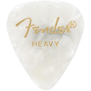 Fender Picks 351 heavy/white moto (12) (12 x), Plektrum, Weiss