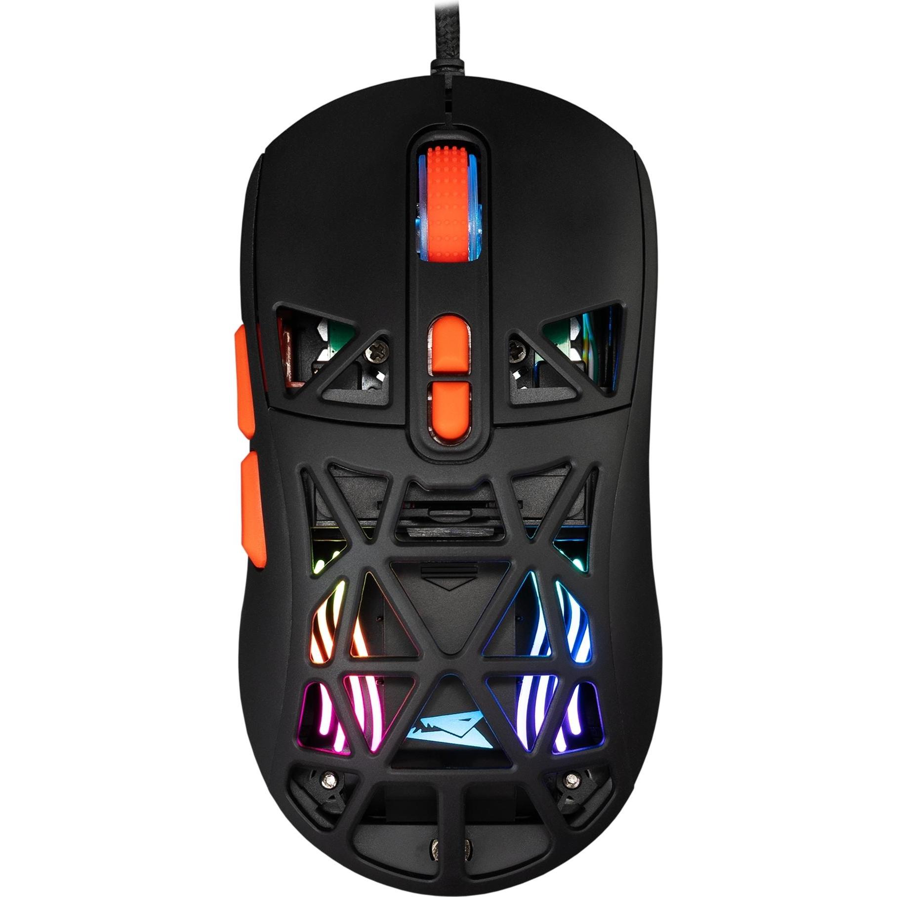 Baracuda BGM-091 Seal Black (Cablato), Mouse, Nero