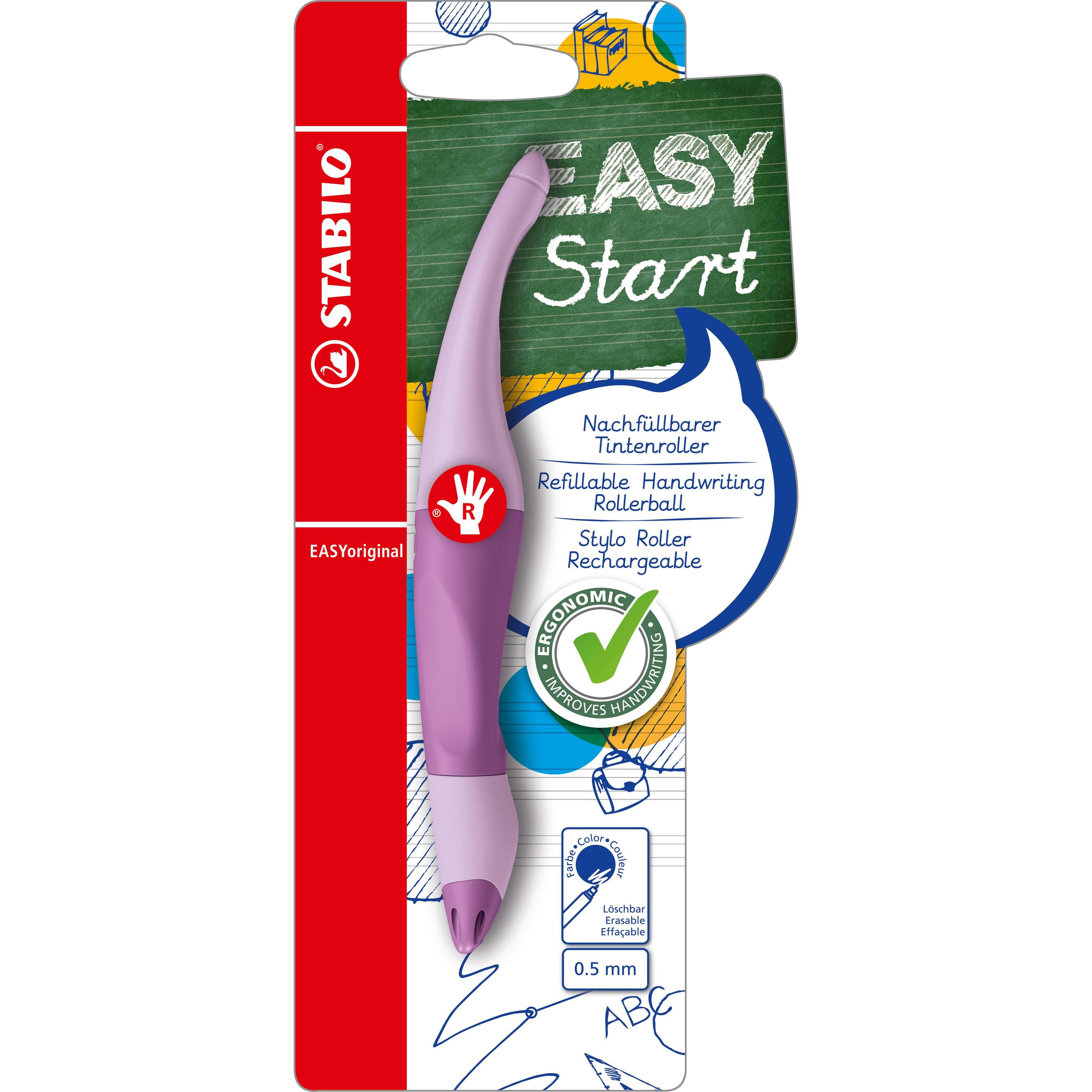 STABILO, Schreibstifte, EASYoriginal Pastel Tintenroller für Rechtshänder (Pastell Lila, 1 x)