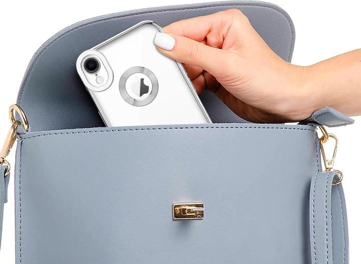 Actual product image Cadorabo TPU Chrome case with camera protection for Apple iPhone XR (Apple iPhone XR)