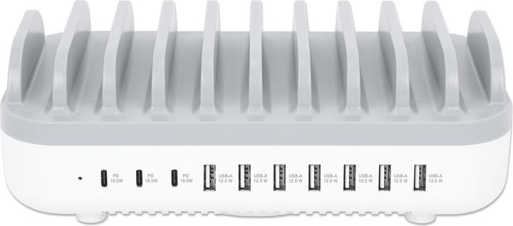 Actual product image Manhattan Charging station (120 W, 10 ports)