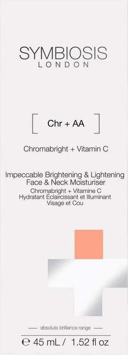 Image du produit Symbiosis Chromabright + Vitamine C) Impeccable Brightening & Lightening Moisturiser Visage & Cou (45 ml)