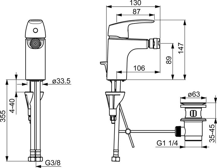 Immagine prodotto Hansa mondo dell'ufficio HANSAPINTO miscelatore monocomando DN 15, per lavabo cromato