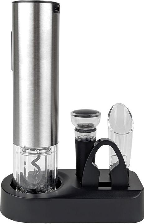 Actual product image Ideoon Profi Weinflaschenöffner mit Akku, inkl. Folienschneider, Ausgiesser und Verschluss (Electric corkscrew)