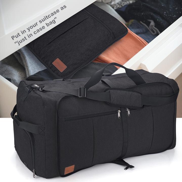 Produktbild Only-Bags.Store Faltbare Reisetasche grosse Weekender-Übernachtungstasche mit Schuhfach, wasserdicht/Sporttasche (100 l)