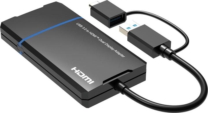 Actual product image Value USB DisplayLink adapter, USB (HDMI, 15 cm)