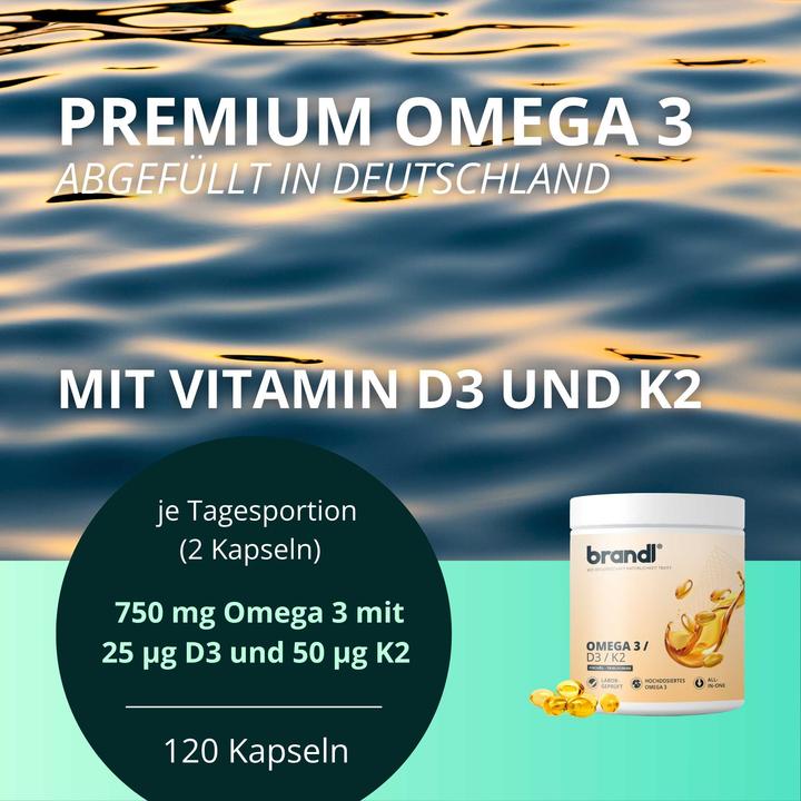Immagine prodotto Brandl Omega 3/D3/K2 (120 Pezzo/i, Pillole, 100 g)