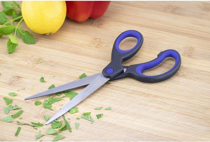 Produktbild Rapesco Soft Grip Scheren RA-1578 (schwarz/blau), Paket à 4 Stück (21.50 cm)