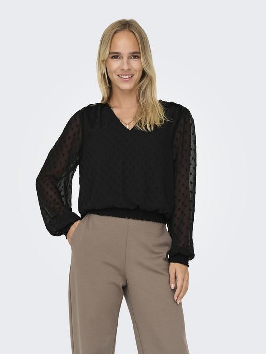Immagine prodotto Only Vestibilità regolare Scollo a V con maniche a palloncino Top Top (XL)
