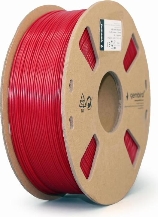 Productafbeelding Gembird Draadcassette ABS spoel (ABS, 1.75 mm, 1000 g, Rood)