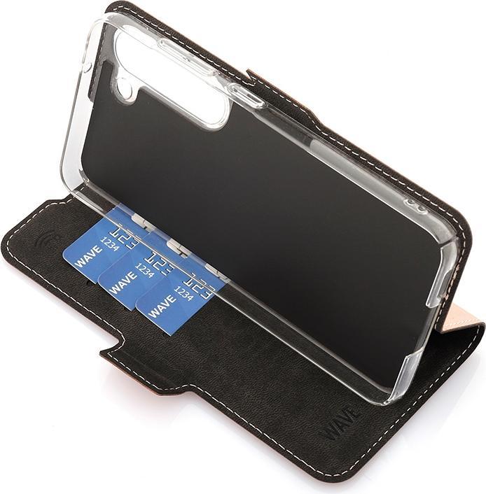 Actual product image Wave BookCase -suojakotelo, Samsung Galaxy S23, ruusukulta (Samsung Galaxy A23 5G)