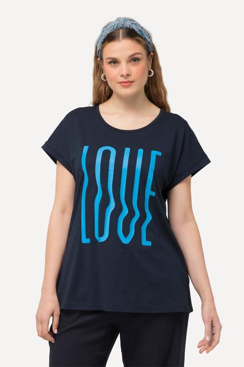 Immagine prodotto Ulla Popken T-shirt dal taglio oversize con LOVE, scollo a girocollo e mezze maniche (46, 48)