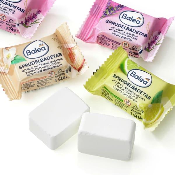 Actual product image dm Balea Bubble bath tabs Wellness triple