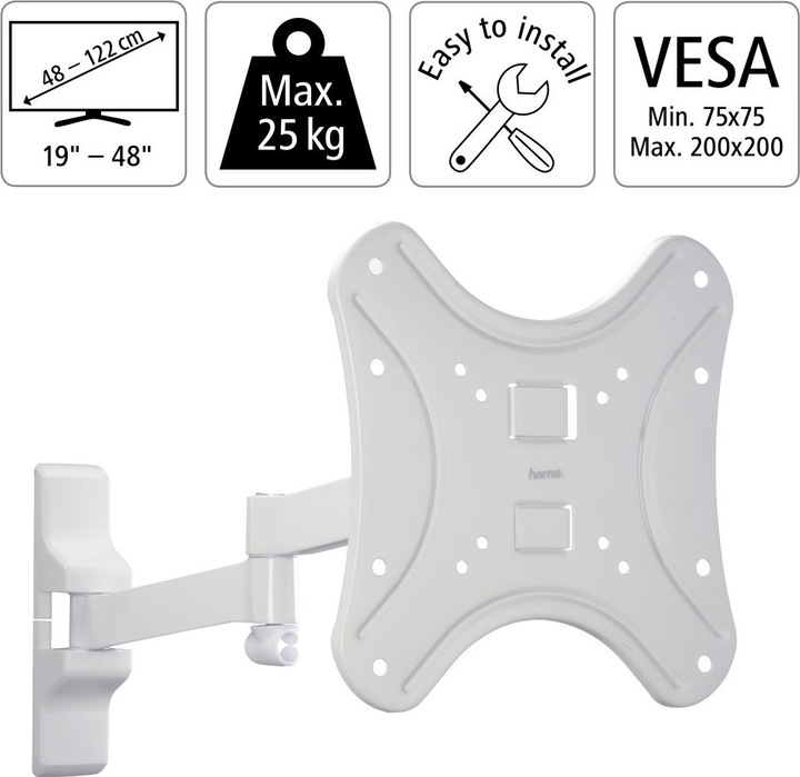 Immagine prodotto Hama Fullmotion Ultraslim (Muro, 46", 25 kg)