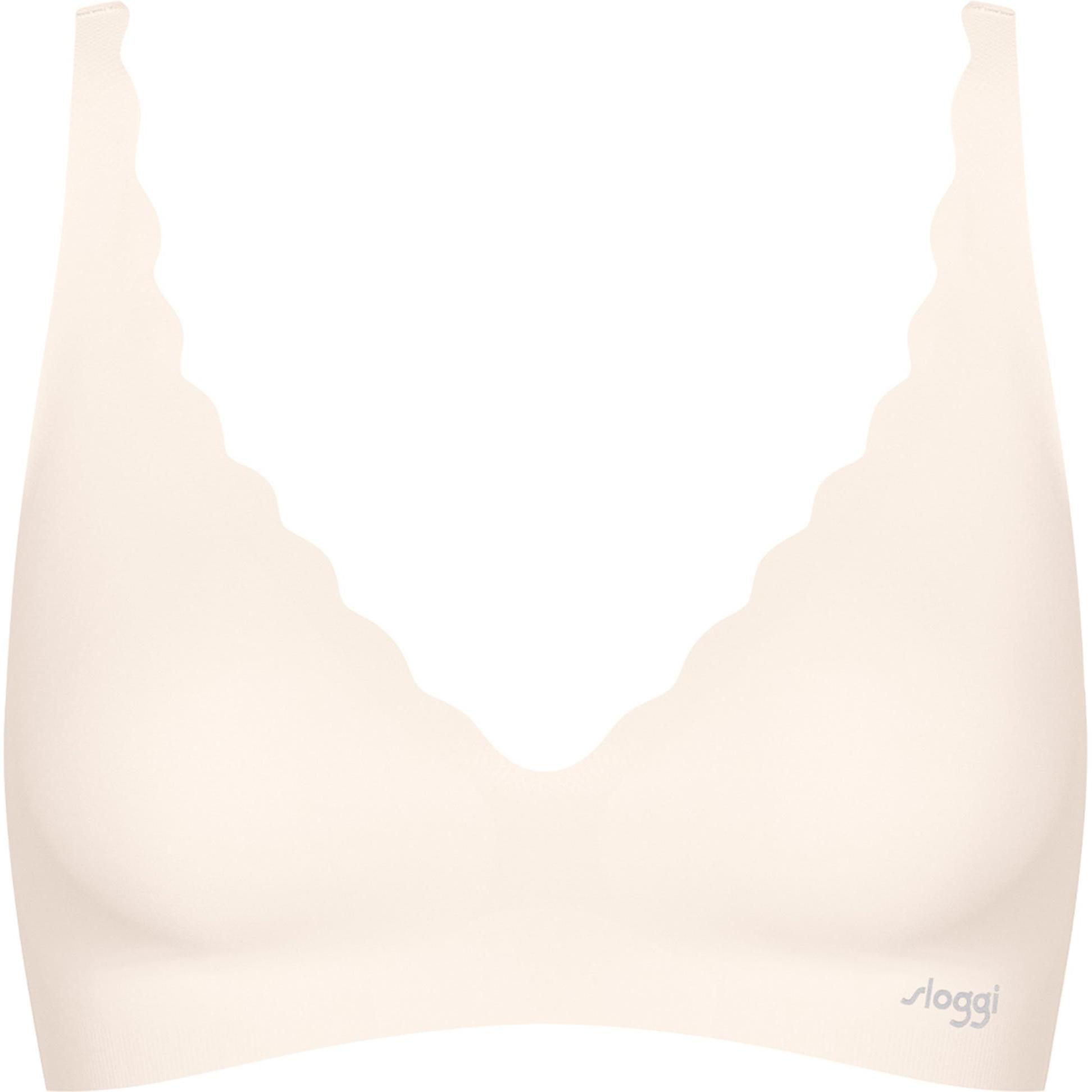 Sloggi, BH, Bustier Sportlich Stretch Zero Feel Wavy Bralette, Weiss, (XS, Einzelpack)