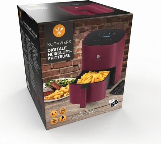 Produktbild Kochwerk Heissluft-Fritteuse 3 l, Rot