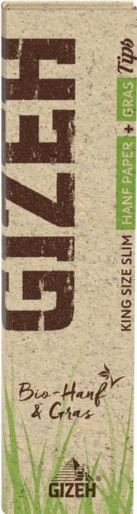 Image du produit Gizeh Bio Hanf und Gras Kingsize Slim Papers + Tips Display 24pcs