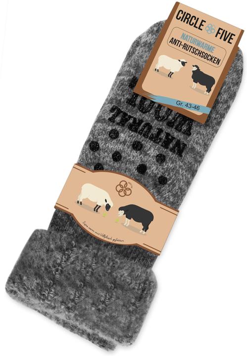 Actual product image Circle Five Winter slippers with ABS print - Wool socks - 1503 (Single pack, 39 - 42)