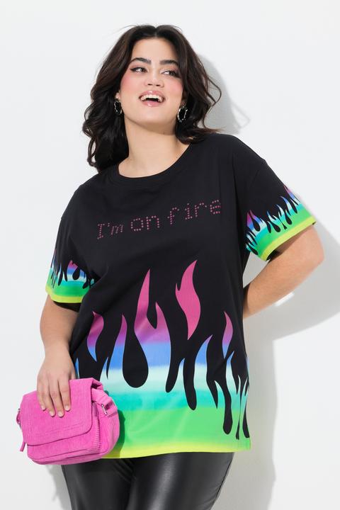Produktbild Angel of Style T-Shirt, Boxy Fit, Schriftzug "I'm on Fire" (42)