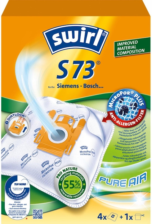 Image du produit Swirl Dammsugarpåsar S73 OBS 3X4ST (1 x)