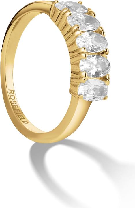 Rosefield - Sparkling gold-plated ring with JRFO zircons - Circuit: 56 mm