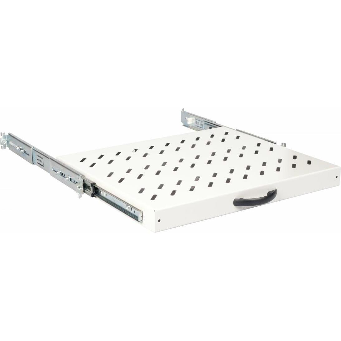 equip Fachboden variabel für Serverschränke, 1U gr, Serverschrank Zubehör, Grau