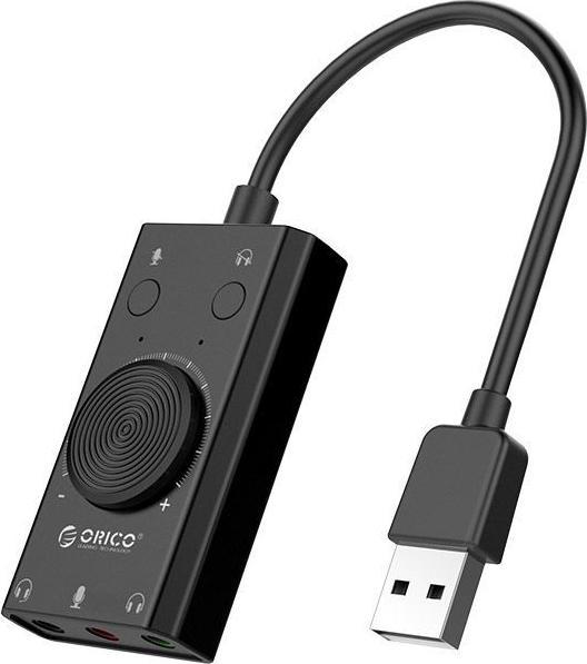 Produktbild Orico Other Computer Accessory SC2 External Multifunction Sound Card with USB-A - Black (USB 2.0)