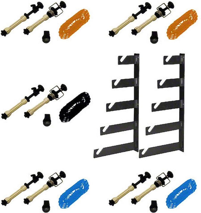 Immagine prodotto Walimex Set di montaggio a parete per sfondo a 5 pieghe, set di 5 (99.90 cm, 99.90 cm)