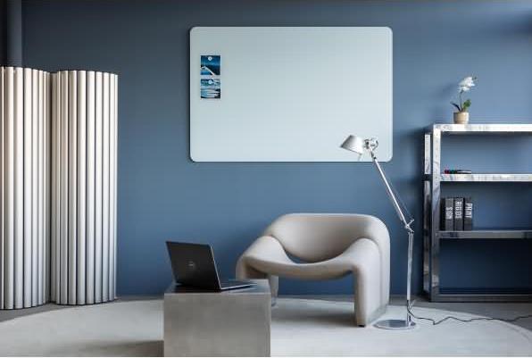 Actual product image Legamaster Glass board matt 7-104264 round corner 100x200cm warm grey (200 x 100 cm)