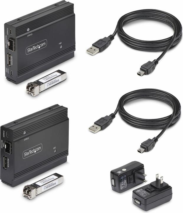 Actual product image StarTech com DisplayPort KVM Extender over Fiber Optic, 4K 60Hz, Console Extender Kit, Up to 984ft/3