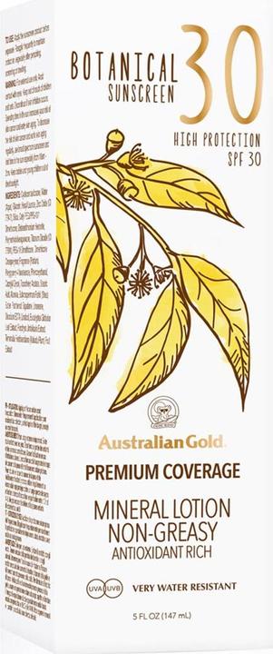 Actual product image Australian Gold Botanical Sunscreen Lotion SPF 30 147 ml (Suntan cream, SPF 30, 147 ml)