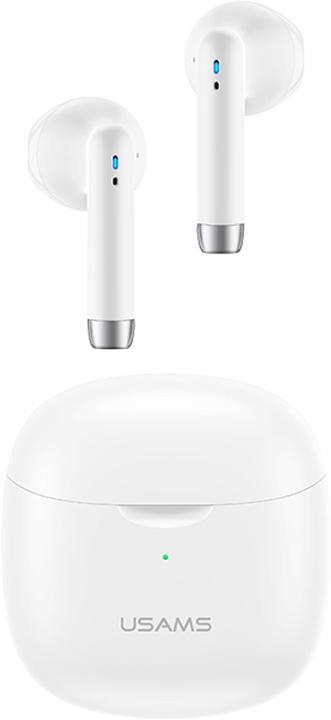 Actual product image Usams Słuchawki Bluetooth 5.0 TWS IA series bezprzewodowe biały/white BHUIA02 (US-IA04) (4 h, Wireless)